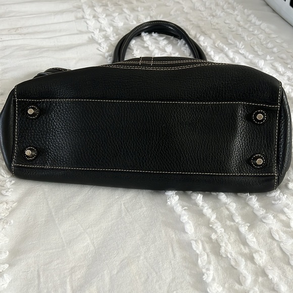 Coach Black Leather Hamptons Braided Satchel - Picture 4 of 6